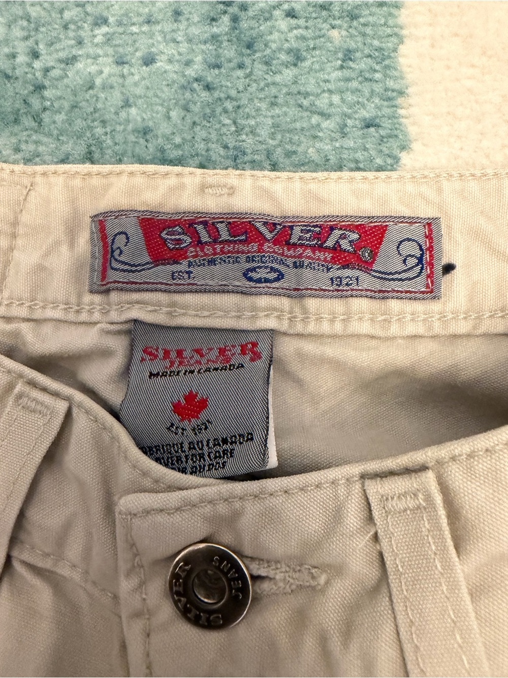 Silver Jeans Light Beige Button-Fly Pants
